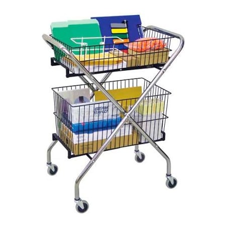 Omnimed. Omnimed Utility Cart, 150 lb. Capacity, 30inL x 19inW x 38inH, Silver 264620